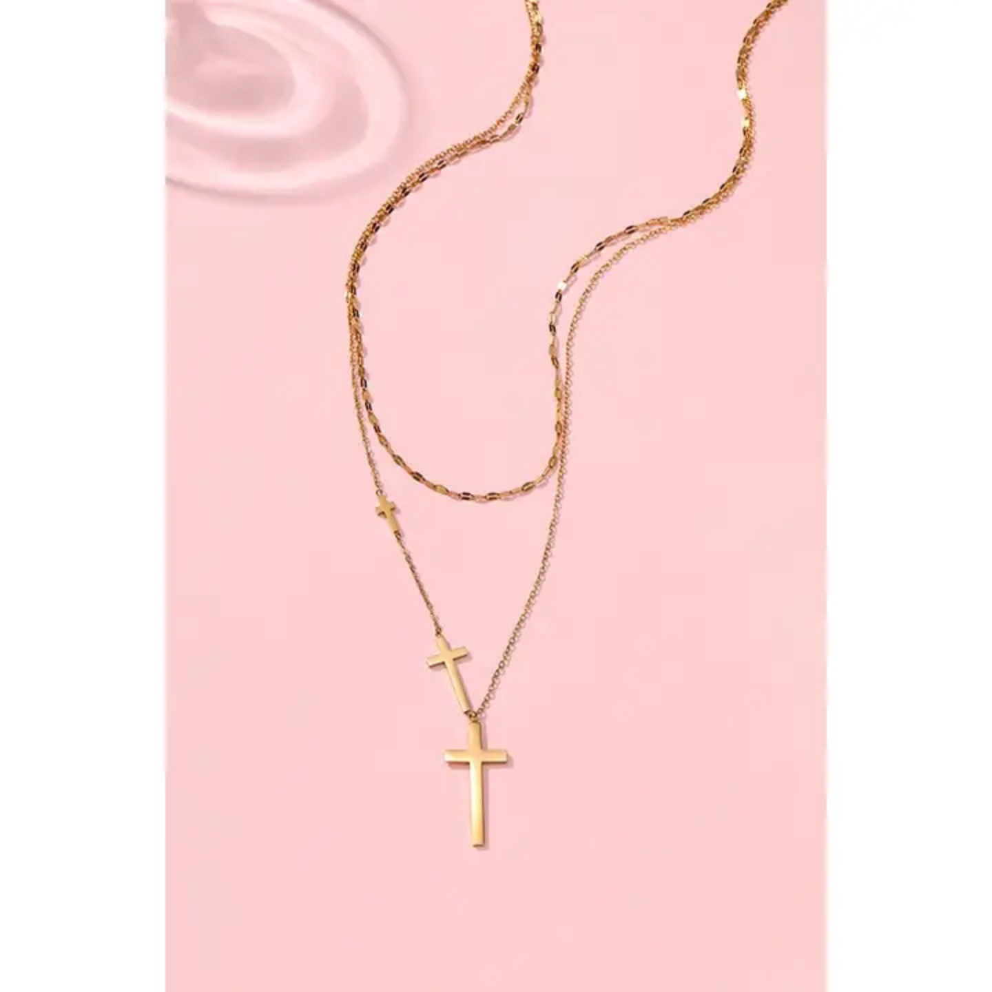 Layered Cross Necklace