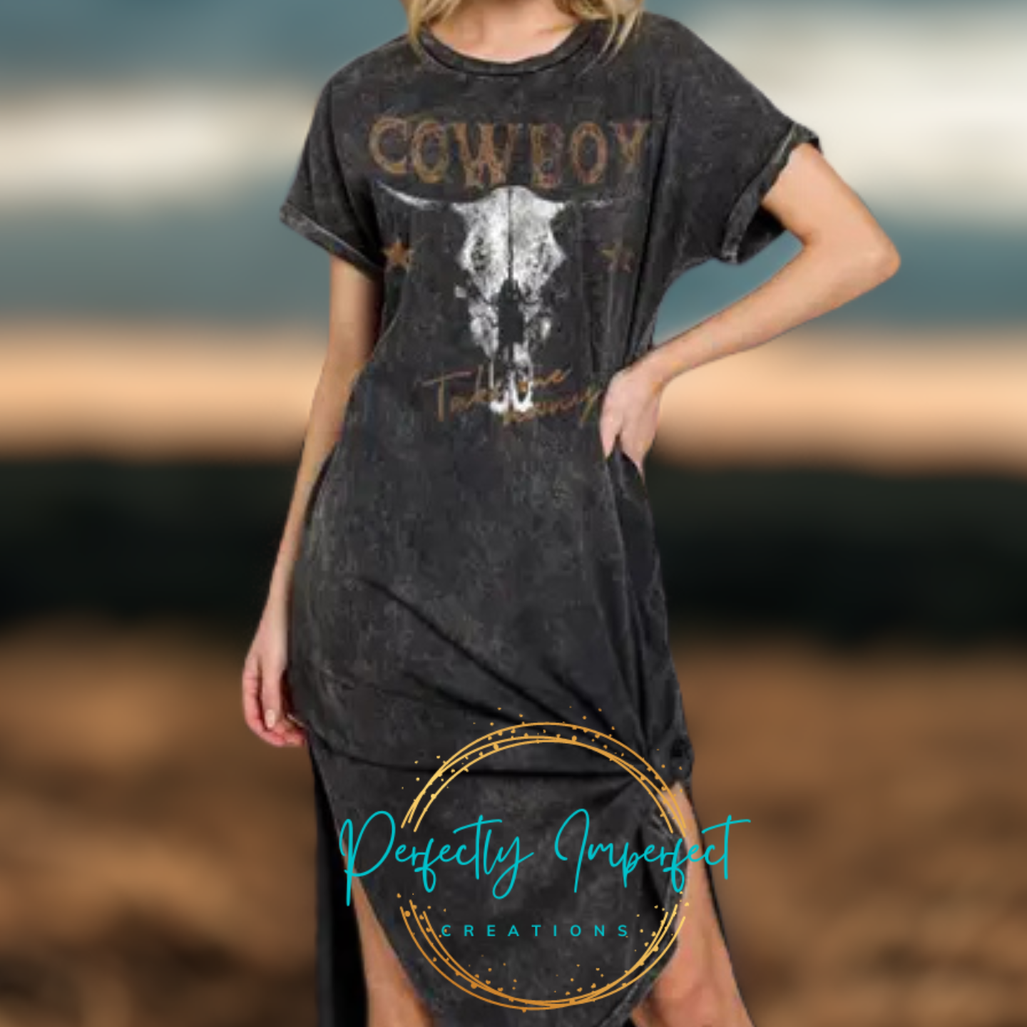 Cowboy take me away T-Shirt Dress