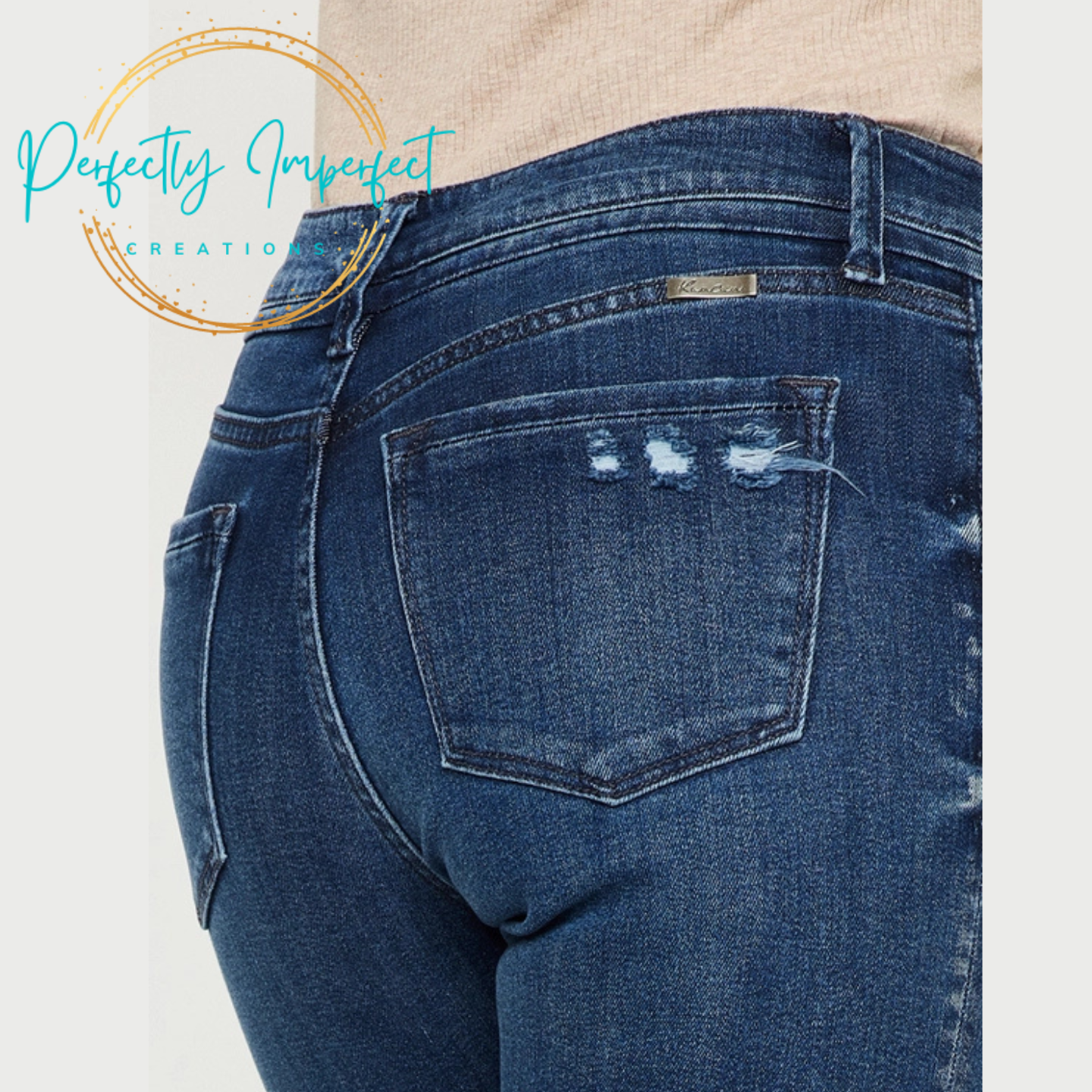 Kan Can High Rise Ankle Skinny Jeans