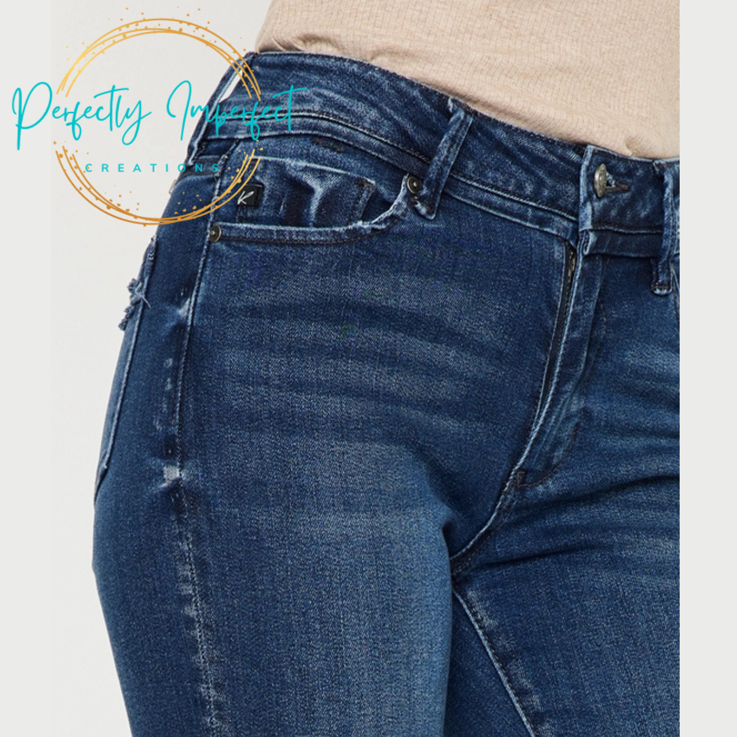Kan Can High Rise Ankle Skinny Jeans