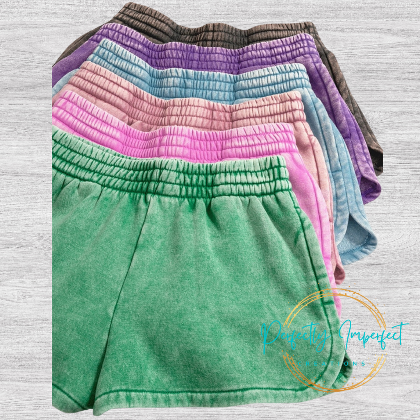 Acid Wash Fleece Shorts