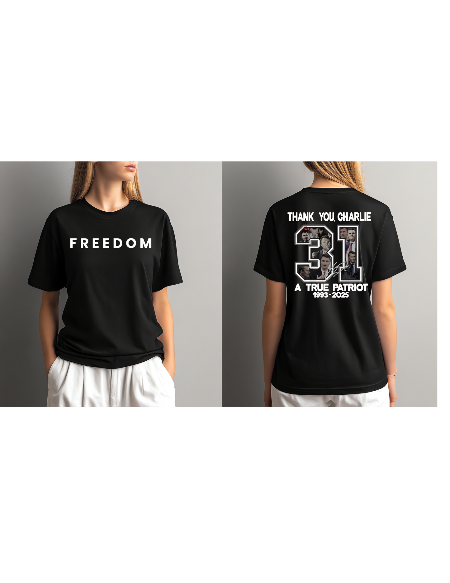 Charlie Freedom Black Gildan