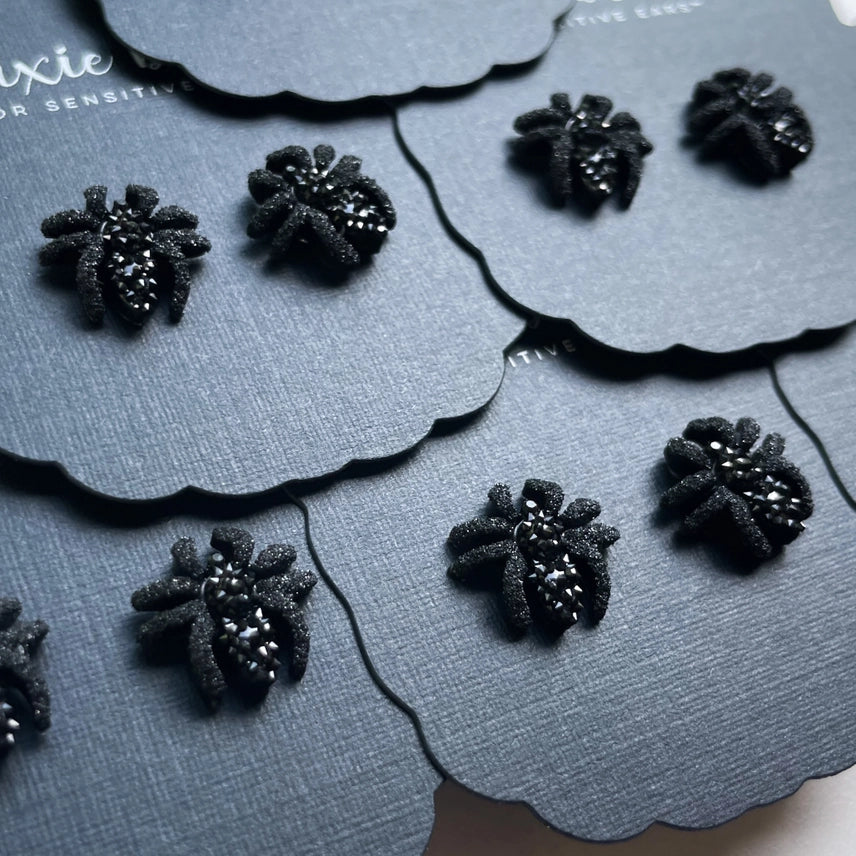 Enchanted Spiders in Black