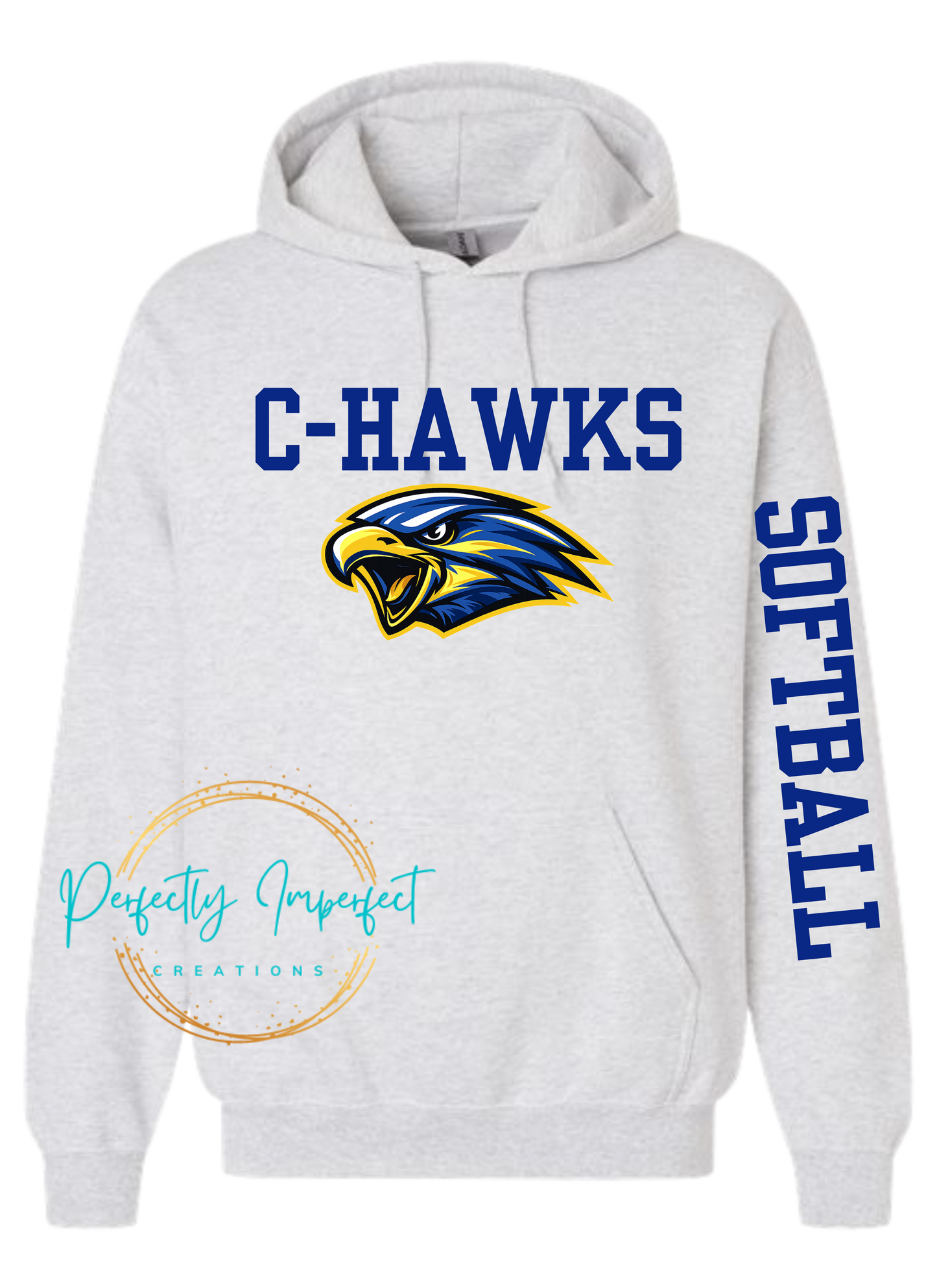 Varsity Hawks Basic Hoodie With Arm Design