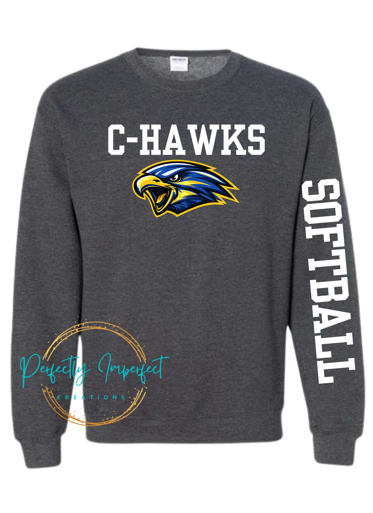 Varsity Hawks Basic Crew With Arm Design