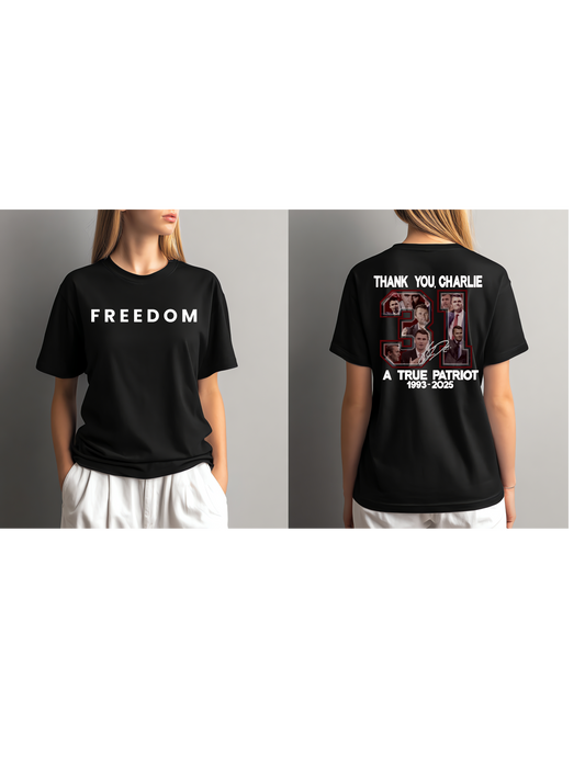 Charlie Freedom Black & Red Gildan