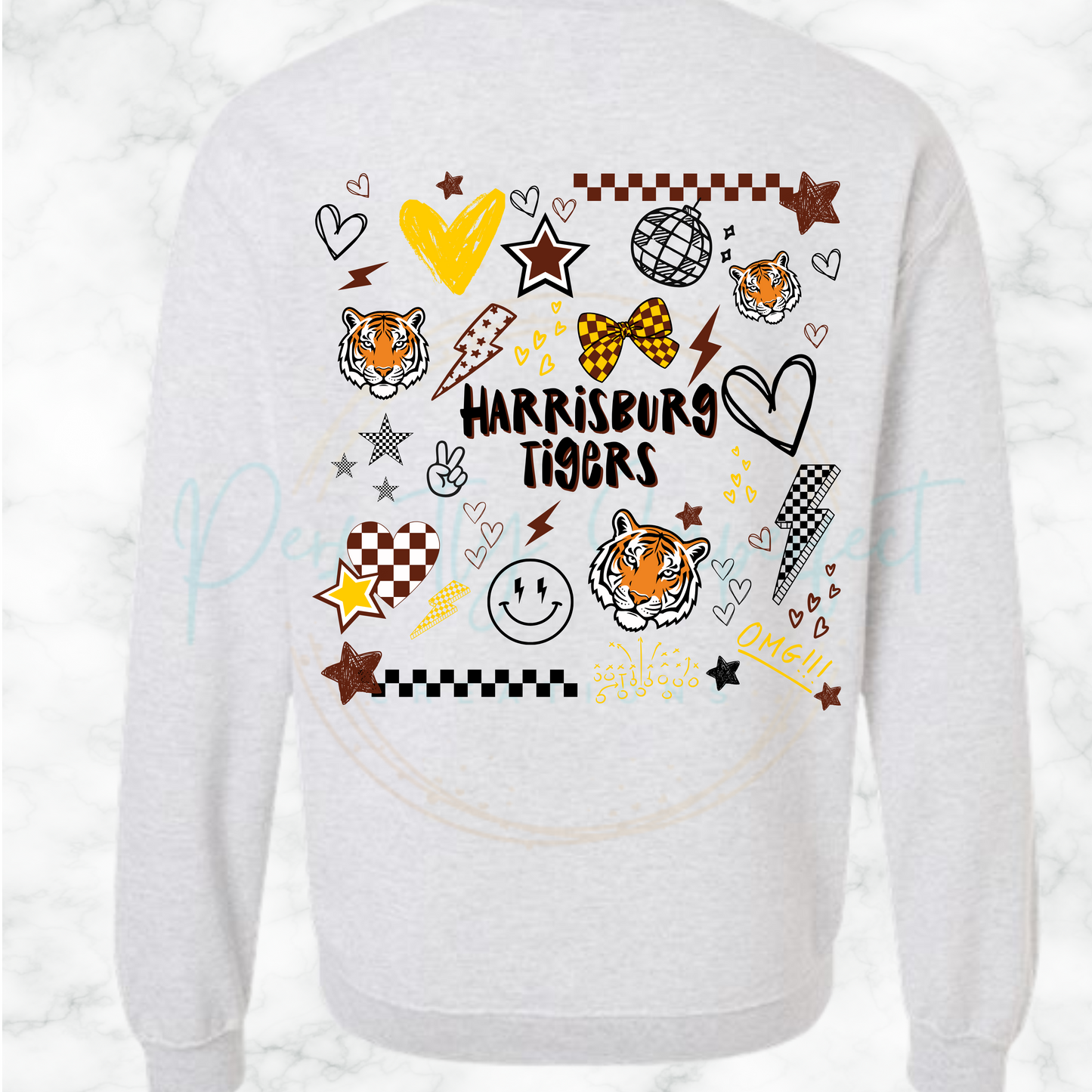 Preppy Collage Adult Hoodie or Crew