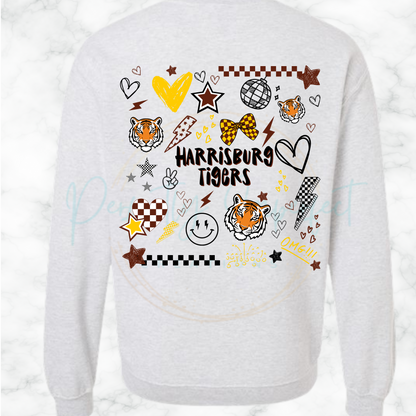 Preppy Collage Adult Hoodie or Crew