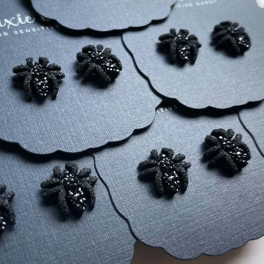 Enchanted Spiders in Black
